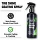 Car Tyre Gloss HGKJ S22 Tire Coating Spray Hydrophobic Sealant Wax For Car Wheel Auto Care Re-black