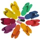 12 Pairs Random Color Disposable Foam Slippers Pedicure Slippper For Salon Spa Pedicure Foot Flip