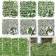 Simulation Fence Telescopic Fence Fake Flowers Green Leaves Garden Fence Wall Guardrail Decorative