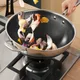 Frying Pan 316 Stainless Steel Wok Skillet Non-stick Cookware For Kitchen Pot Pancake Egg Cooking