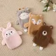 350ML Rubber Hot Water Bottle with Cute Plush Cover Lovely Cartoon Hot Water Bag Explosion-proof