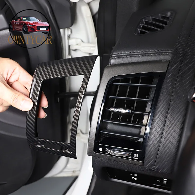 Per Jaguar F-TYPE 2013-2024 ABS nero opaco Console centrale per auto lato presa d'aria cornice decorativa copertura adesiva accessori per auto