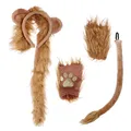 Plush Lion Costume Toddler Baby Pretend Props Headwear Accessories Fancy Dress Cosplay for Theater