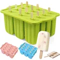 Popsicles Molds 12 Pieces Silicone Popsicle Maker Molds Food Grade Ice Molds With Ice Cream- 50