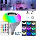 RGB Colorful Music Remote Control LED Bulb Led Smart Lights Bluetooth Music Bulb Lamp E27 12W Led