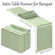 5-20Pcs Satin Table Runner for Wedding Sage Green Silk Table Cover Banquet Party Table Runner Fit