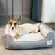Square Soft Dog Beds for Small Medium Dogs Sleeping Pet Kennel Cat Cushion Winter Warm Dog Bed