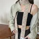 Soft Waxy High-grade Knitted Long Thin Scarf Women Autumn Winter Knitted Y2k Hot Girl Style Mixed