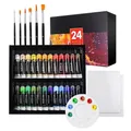 12/24 Colos Acrylic Paint With Brush And Palette 12 ML Waterproof Acrylic Paint Tube for