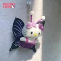 Hello Kitty Plush Keychain Butterfly Fairy Keyring Plushie Pendant Cartoon Cotton Bag Decor Doll