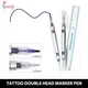 double head White Surgical Eyebrow Tattoo Skin Marker Pen Tool Accessories