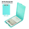 A4 Paper File Document Storage Box With Folder Clip Writing Board WordPad Office School Stationery