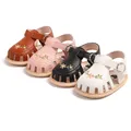 Leisure and comfortable baby girl sandals breathable and lightweight summer floral wrap toe sandals