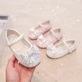 Moda cristallo paillettes papillon bambini principessa Dance Party scarpe abiti per bambini scarpa