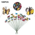 Decoration Garden Butterflies 100pcs 4cm DIY Fairy Decor Garden Decorat Home Ornament Pot Outdoor