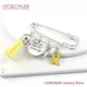 New Arrival Endometriosis Awareness Brooch Pin never give up Cancer Yellow Ribbon Pin Brooch Safety