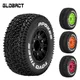 GLOBACT RC Truck Universal Tires 12mm/14mm Hex RC Wheel and Tire for 1/10 Slash 2WD Arrma Senton