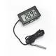 Mini 1M Probe Black LCD Thermometer Temperature Digital For Bathroom Water Temperature Fridges