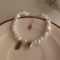 925 Sterling Silver Bracelet Pearls Knots Bracelet for Women Fashion Heart Pearls Bracelet Luxury
