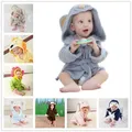 Cute Mouse Children Bathrobe Newborn Blankets Baby Boy Bath Towels Hooded Girl Coat Terry Clothes