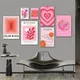1pc Abstract Pink Matisse Les Muses Map Flower Poster Paper Print Home Bedroom Entrance Bar Cafe Art