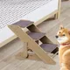 Pet Dog Stairs Ladder 3 Steps Dog Ramp Soft Wood Removable Non Slip Portable for Older Dogs Dog