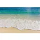 3D Ocean Wall Decal Removable Wallpaper Waterproof 3D Blue Sea Beach Floor Sticker for Bathroom