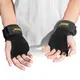 Gym Gloves Three Fingers Cowhide Weightlifting Workout Hand Palm Protector Gymnastics Hand Grips