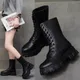 Winter New Women Casual Boots Fashion Warm Boots Top Quality Pu Leather Platform Military Boots Size