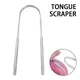 1pcs Tongue Scraper Cleaner Fresh Breath Cleaning Coated Tongue Tools Care Toothbrush Stainless