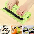 DIY Silicone Sushi Roller Mats Washable Reusable Sushi Roll Mold Mat DIY Food Rolling Rice Rolling