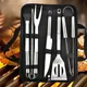 3/5/7/9/16/18/20pcs Stainless Steel BBQ Tool Set with Apron Bbq Accessories Bbq Grill Outdoor