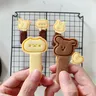 Cartoon Animal Lollipop Cookie Mold Toast Puppy Cat Shape Biscuit Cutter Fondant Cake Stamp with