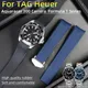 For TAG Heuer F1 silicone strap FORMULA 1 Aquaracer 300 WAY201 WAY111 TAG Carrera curved rubber band