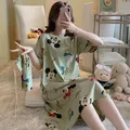 Cloth bag Mickey Minnie print pajamas female summer princess sweet summer cartoon pajamas