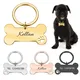 Anti-Lost Pet ID Tag Keychain Personalized Engraved Name Phone No.Puppy Dog Collar Tag Keyring Bone