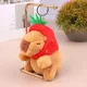 Cute Capybara Plush Toy Cartoon Kapybara Guinea Pig Pendant Soft Stuffed Doll Backpack Keychain Bag