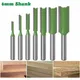 6MM Shank Milling Cutter Wood Carving Single Double Flute Straight Router Bit High Hook Shear Angles