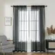 1pc European Sheer Voile Curtains Window Treatment Multi Color Door Curtain Drape Panel For Living