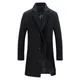 Mid-Length Urban Casual Woolen Coat Men's New Korean Style Slim Windbreaker Winter Warm Windbreaker