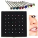 36Pcs/Pack Crystal Rhinestone Nose Ring Studs Bulk Bone Straight Stud Bar Piercing Nose Ring