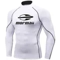 Costume da bagno da uomo t-shirt da nuoto Beach protezione UV costumi da bagno Rash Guard manica