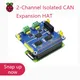 Waveshare 2-Channel Isolated CAN Expansion HAT for Raspberry Pi Dual Chips Solution