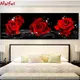 5d full square round diamond painting large size Red Rose Black mosaic diamond embroidery cross