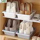 WBBOOMING Home Three Shoes Racks Plastic Japanese Shoe Storage Box Space Saver Organizer Cupboard