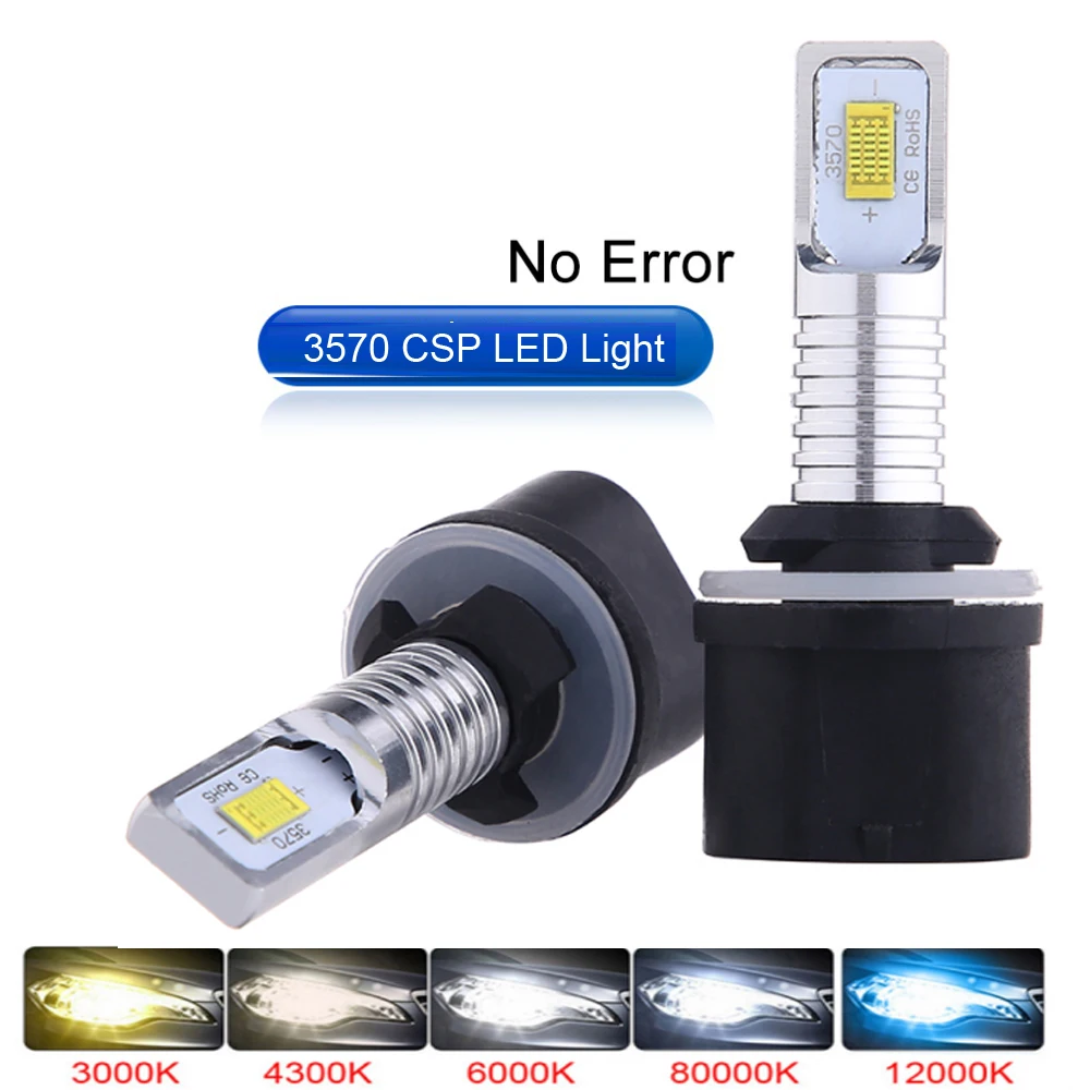 2 Pezzi H27 LED 881 LED Faro Auto H27W2 12000LM 6500K Luce Bianca Fendinebbia Anteriore Lampada di Marcia Auto 12V H27W/2 H27W