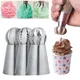 3/5PCS set Flower Nozzles Icing Piping Tips 304 Stainless Steel Santa Ana For Cake Biscuit Cupcake