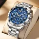 Luxury Design men's wrist watch Chronograph Quartz Movement Waterproof Stainless Steel erkek kol