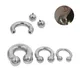 1Pc Stainless Steel Hugsize Nostril Nose Ring Horseshoe Rings BCR Ring Piercing Earrings