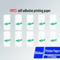 10 Rolls Mini Printer Label Sticker 57x25MM Self-adhesive Paper Thermal Label Printer Paper Kids